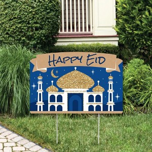 Big Dot of Happiness Eid Mubarak - Ramadan Party Yard Sign Lawn Decorations - Happy Eid Party Yardy Sign - 1 of 4
