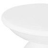 Maggift Patio End Tables Accent Side End Table for Outdoor and Indoor, Garden, Backyard Use, Special Design, White, 15"*15"*20.75" - 2 of 4