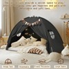 YEERSWAG Twin Bed Tent with Bear Pennants & Star Lights – Indoor Play Tent for Kids - 3 of 4