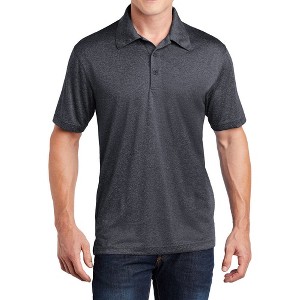 Mafoose Men's Short Sleeve Moisture-Wicking Heather Contender Polo T-shirt - 1 of 4