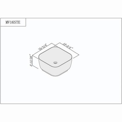 White Ceramic Rounded Square Vessel Bathroom Sink
