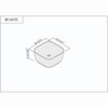 Fine Fixtures Rounded Square Thin Edge Vessel Bathroom Sink Vitreous China Without Overflow - 4 of 4