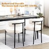 DYHOME White Boucle Dining Chairs Set of 2, Mid Century Modern Kitchen Chairs with Curved Backrest and Metal Legs - 4 of 4