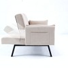 TIRAMISUBEST 70 Inch Convertible Sofa Bed Sleeper Couch Foldable Cup Holder Side Storage Guest Ready Small Space, Pink - 2 of 4