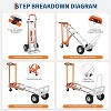 3-in-1 Convertible Hand Truck Dolly – Heavy Duty Steel Dolly Cart with 770 Lb Capacity, 3 Adjustable Positions & Puncture-Proof Wheels - 4 of 4