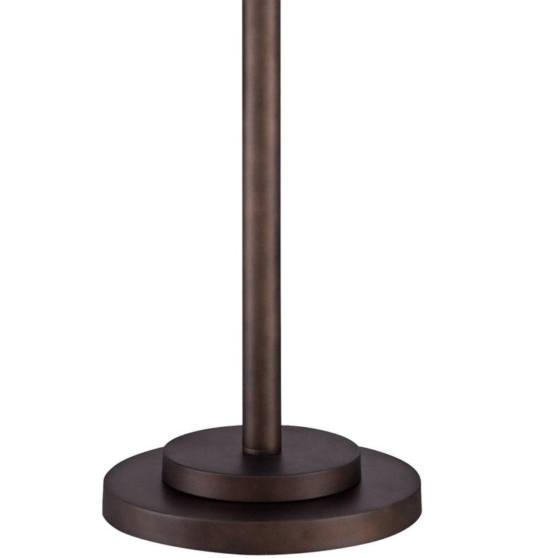Possini Euro Design Garth Modern Floor Lamp Standing 63 1/2" Tall Oil Rubbed Bronze Burlap Fabric Drum Shade for Living Room Bedroom Office House Home, 5 of 9