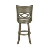 New Classic Furniture, New Classic Manchester Gray Wood Swivel Bar Stool with Fabric Seat (Set of 2), Gray - 4 of 4