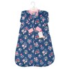 Hudson Baby Infant Girls Long-Sleeve Fleece Sleeping Bag, Blue Butterfly Floral - 2 of 2