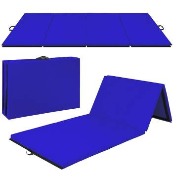 Large Yoga Mat 6' x 4' x 8mm Thick Workout Mats Home Gym Non-Slip Floor Mat  Blue