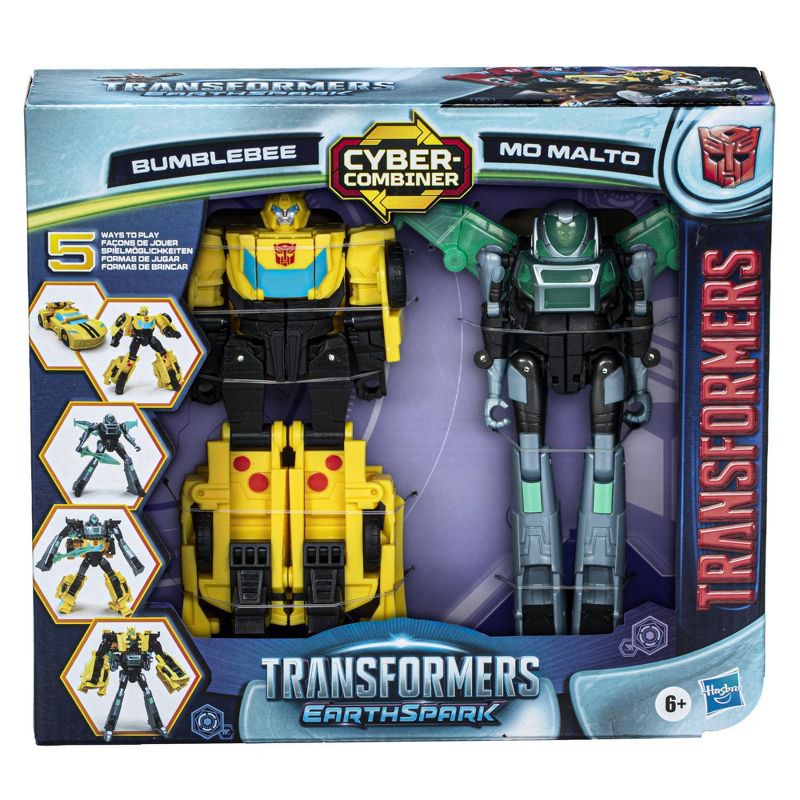 Transformers EarthSpark  Bumblebee and Mo Malto Cyber-Combiner Action Figure Set - 2pk, 3 of 8