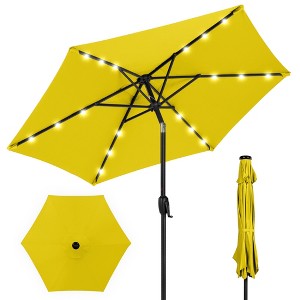 Best Choice Products 7.5ft Outdoor Solar Patio Umbrella for Deck, Pool w/ Tilt, Crank, LED Lights - 1 of 4