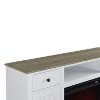60" Farmhouse TV Stand with Electric Fireplace, Storage & Cable Management - Festivo - 4 of 4