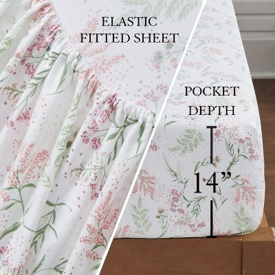 Jessica Simpson Felicity Sage Green Floral Queen 8-Piece Bed in a Bag — фото 3