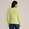 Lands' End Women's Eyelash Fuzzy Pointelle Puff Sleeve Sweater - 2 of 4