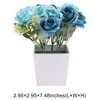 Unique Bargains Fake Plants Rose Plastic 2.95"x2.95"x7.48" 1 Pc - 3 of 4