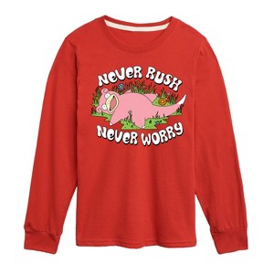 Boys' - Pokémon - Slowpoke Never Rush Never Worry Long Sleeve Graphic T-Shirt - 1 of 4