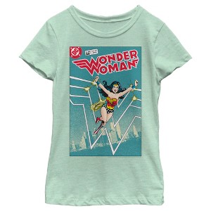 Girl's Wonder Woman Comic Book Cover T-Shirt - 1 of 4