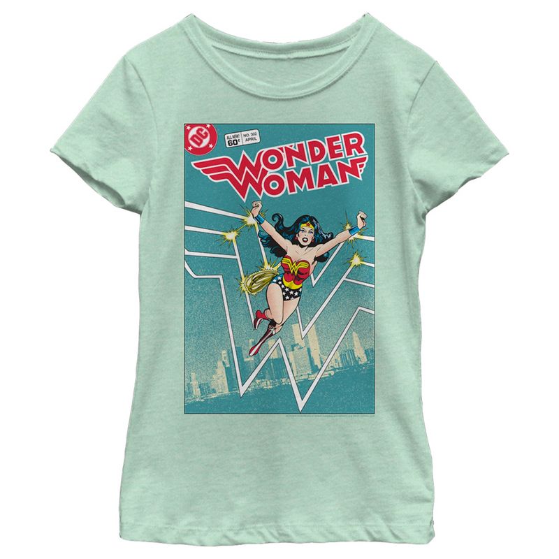 Girl's Wonder Woman Comic Book Cover T-Shirt, 1 of 5