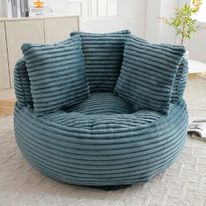 Lazy Bean Bag Sofa with 3 Pillows, Oversized High Back Lounge Chair for Adults & Kids, Corduroy Floor Couch for Gaming, Reading & Bedroom - 1 of 4