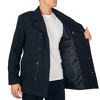 Alpine Swiss Jake Mens Wool Pea Coat Double Breasted Peacoat Jacket - 4 of 4