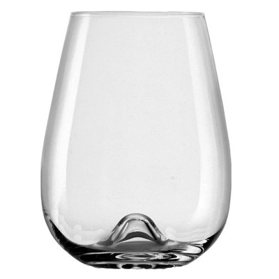 Stolzle Vulcano Lead-Free Crystal Stemless 16.75 Ounce Wine Glass, Set of 2
