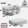 Modern Convertible Floor Sofa Bed with 2 Pillows, Folding Foam Sleeper Couch, No Assembly Sofa for Guest Room or Living Room-Tanpinhause - 4 of 4