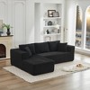 106" Corduroy Upholstery L-Shaped Cloud Modular Sectional Sofa with Left Chaise and Pillows, All-Foam Compression Design - 4 of 4