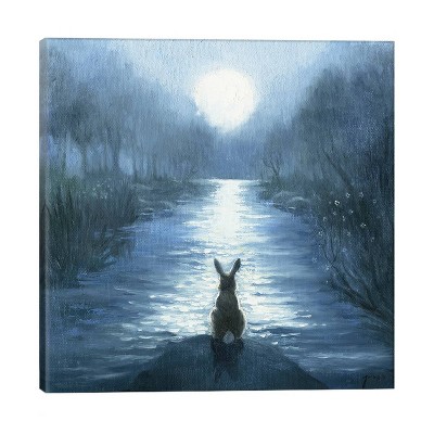 37" x 37" x 0.75" Isabella and Her Moon by David Joaquin Unframed Wall Canvas - iCanvas