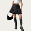Anna-Kaci Women’s Pleated Mini Skirt with Structured Waistband Adjustable Tie Detail and Crisp Folded Panels - 3 of 4