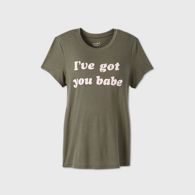 Short Sleeve I've Got You Babe Graphic Maternity T-Shirt - Isabel Maternity by Ingrid & Isabel™ Green XL