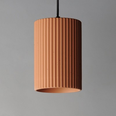 Terra Cotta Mini LED Pendant Light with Concrete Finish