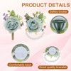 Unique Bargains Rose Wrist Corsage and Boutonnieres Fabric Adjustable Artificial Flowers 4 Pcs - 3 of 4