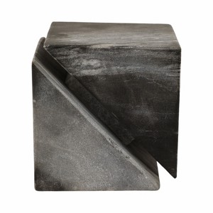 Stone Marble Modern Abstract Geometric Sculpture, Contemporary Accent Cube Handcrafted, Carved Stonework Tabletop Art Display for Home Décor - 1 of 4