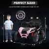 24V 2-Seater Kids Ride On UTV Truck, 400W Electric Car w/ Remote, LED Lights, Bluetooth, Spring Suspension & 2 Speeds - 4 of 4