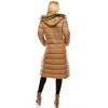 Haute Edition Women's Maxi Length Quilted Puffer with Fur Lined Hood - 2 of 3