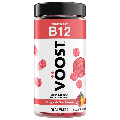 VÖOST Vitamin B12 Gummies, 500mcg, Pomegranate Citrus Flavor, 90 Count