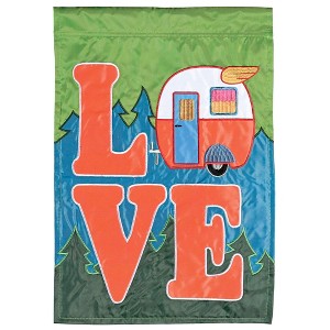 Dicksons Magnolia Garden Love Camper Green 18 x 13 Polyester Outdoor Garden Flag - 1 of 2