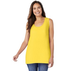 Woman Within Plus Size High-Low Tank - 1 of 4
