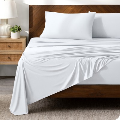 Bare Home Fitted Bottom Sheet, Queen - White