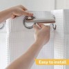 Waffle No Hooks Shower Curtain with Snap in Liner Cotton Blend Fabric Bathroom Hotel Quality White 71 Wx 74 L - 2 of 4