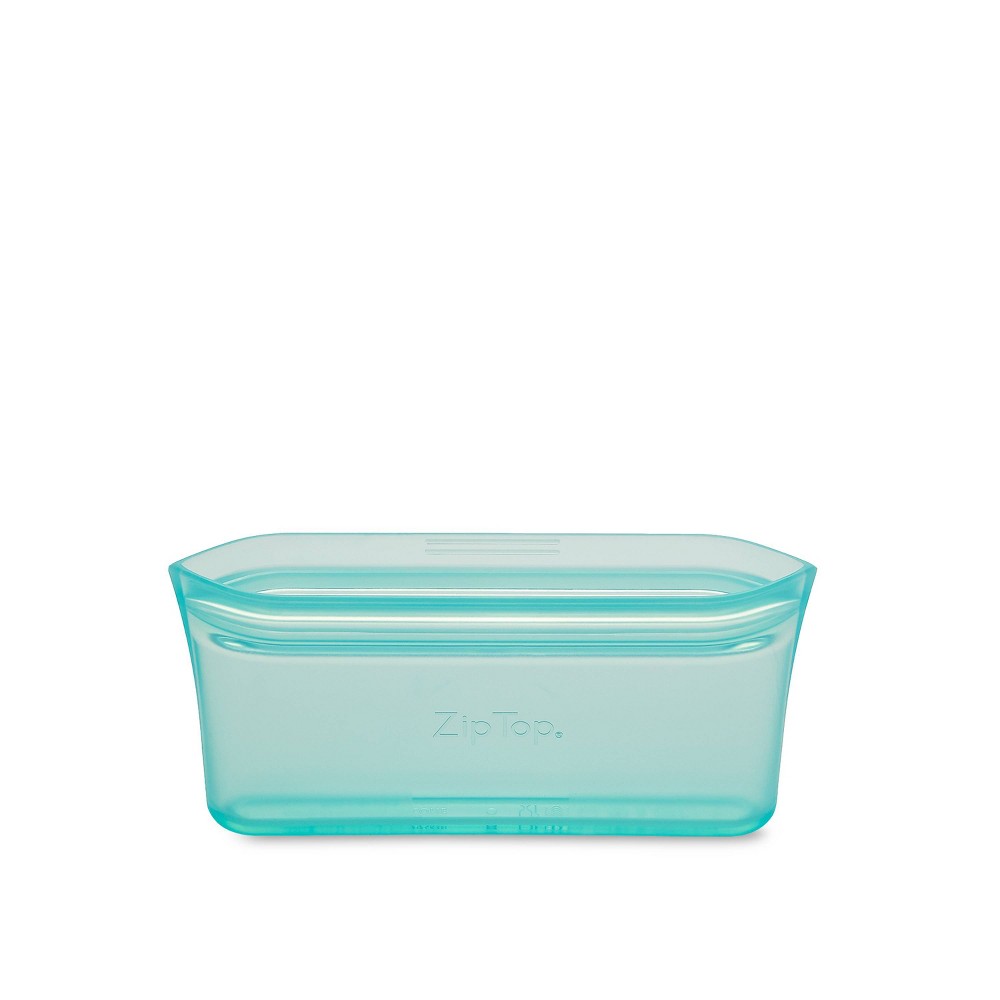 Zip Top 4oz Reusable 100% Platinum Silicone Container - Snack Bag - Teal