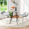 Tangkula 2PCS 24" Upholstered Barstools w/ Low Back Footrest Wood Legs for Kitchen Island - 3 of 4