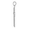 Black Bow Jewelry Rhodium Plated Sterling Silver Textured Latin Cross Pendant, 22 x 40mm - 2 of 4