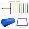 Dog Agility Training Equipment Set with Tunnel,Jump,Weave Poles and Pause Box,Outdoor Dog Obstacle Course Kit for Small and Medium Dogs,Blue - LAOTIES - 4 of 4