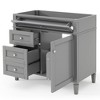 36'' Bathroom Vanity With 2 Drawers 1 Tip-out Drawer Modern Minimalist Style Bathroom Storage Cabinet Solid Wood Frame Vanity - 4 of 4