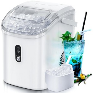 ZAFRO Nugget Countertop Ice Maker with Soft Chewable Pellet Ice, Automatic 34Lbs/24H,Pebble Portable Ice Machine with Ice Scoop, Self-Cleaning - 1 of 4