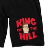 King Of The Hill Hank Hill Logo Men's Black Sleep Pajama Shorts - 2 of 3