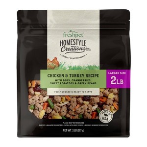 Freshpet Homestyle Creations Chicken and Turkey Flavor Recipe Wet Dog Food - 2lbs - 1 of 2