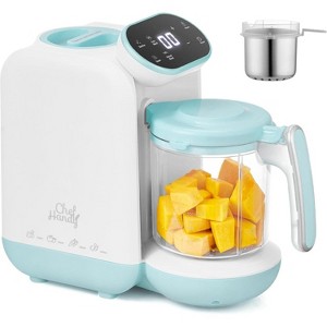 Chefhandy 5-in-1 Baby Food Maker | Auto Steam, Cook & Grind Blender | with Baby Bottle Warmer & 6 BPA-Free Pouches | Touch Screen Control, White - 1 of 4