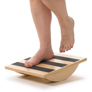 OPTP Original Wooden Uniplane Rocker board - Professional Quality Balance Board and Stability Trainer - Ankle Strengthener, Lower Body Rehabilitation - 1 of 4